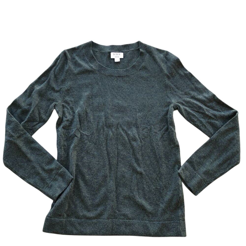 J.Crew Green Crew Neck Teddie Sweater